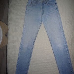 Men's 505 Levi's. 31W x 36L. 80's vintage, distressed.